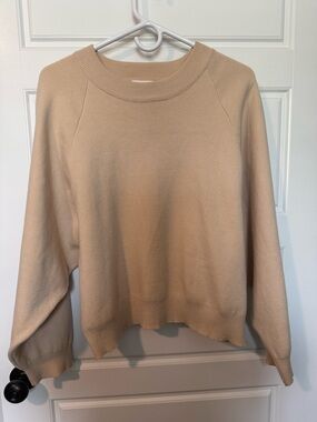 All: Row Dolman Sleeve Sweater, Tan, Size Large